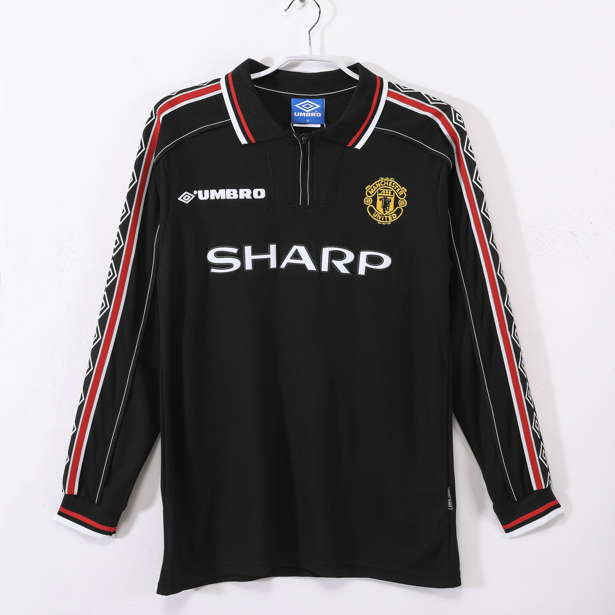 Maillot Manchester United 1998-99 Noir Manches longues