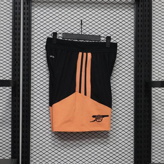Short d'entraînement Arsenal 26-27 Noir et Orange - côté droit