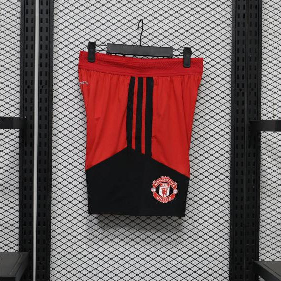 Short d'entraînement Manchester United 26-27 Rouge et Noir - côté droit