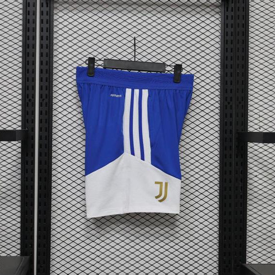 Short d'entraînement Juventus 26-27 Bleu et Blanc - côté droit