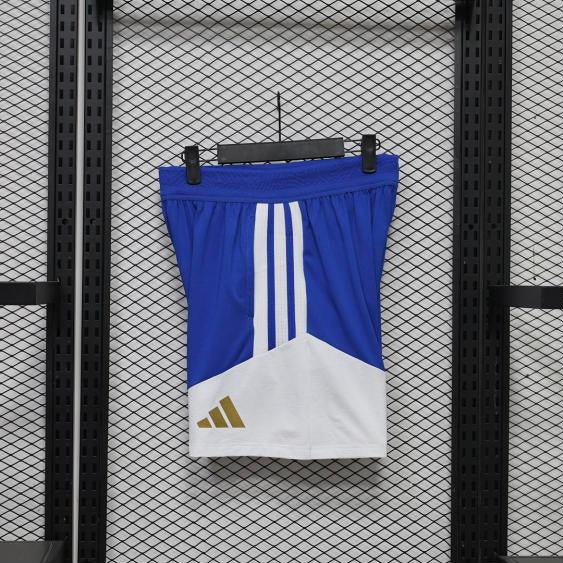 Short d'entraînement Juventus 26-27 Bleu et Blanc - côté gauche