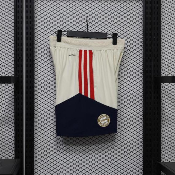 Short d'entraînement Bayern Munich 26-27 Beige et Bleu marine - côté droit