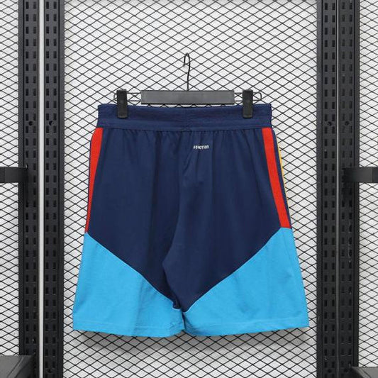 Short d'entraînement Espagne 26-27 Bleu marine et Bleu ciel - arrière